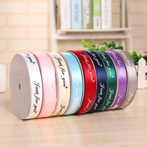 Single Face 100% Polyester Printed Satin Ribbon For Decoration