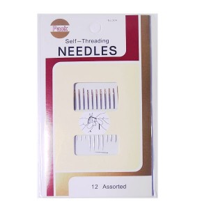 Assorted Self-Threading Needles 12 pack