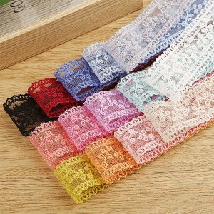 Supply OEM/ODM China Embroidery Lace Trim Good Quality Polyester Milk Silk Lace Trim for Dress