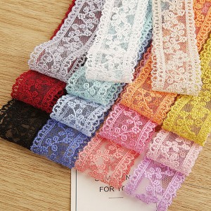 Reliable Supplier China High Quality Trim Lace Fabric Elastic Stretch Soft Embroidery Lace Fabric Knitted Multicolor Lace Trim for Lingerie or Ladies Dress