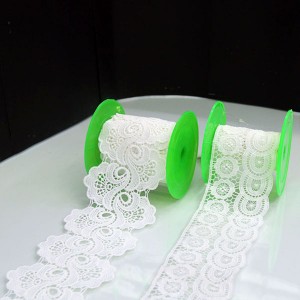 Fast delivery China Wholesale Thick Lace Fabric Flower Decoration Knitted Lace Trim