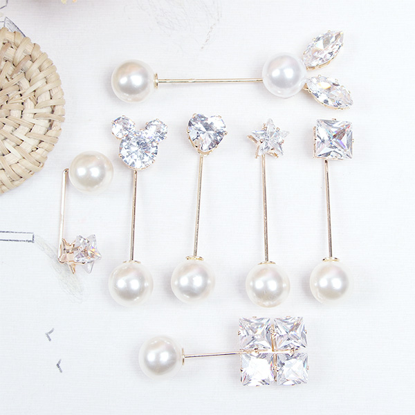 Faux Pearl Brooch Safety Pins Brooch Pins Sweater Shawl Clips Brooches