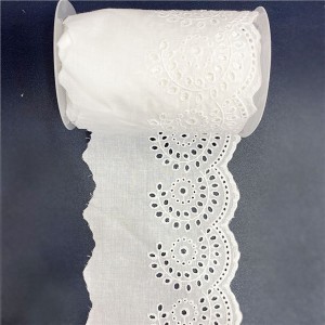 Supply OEM Trim Lace Embroidery Lace Fabric Textile Stretch Lace Trim for Lingerie or Wedding Dresses