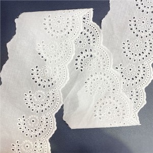Supply OEM Trim Lace Embroidery Lace Fabric Textile Stretch Lace Trim for Lingerie or Wedding Dresses