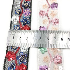 Colorful Embroidered Cord Lace Trim for Dress