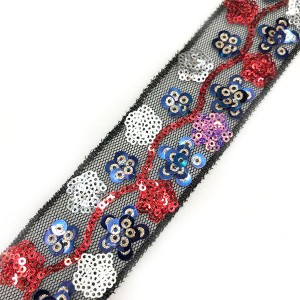 Colorful Embroidered Cord Lace Trim for Dress