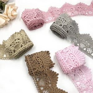 100% Polyester Embroidery Chemical  Lace Trim