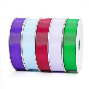 Wholesale Discount Factory 3mm~75mm Korea Sparkle/Shining Sheer Organza Ribbon Grosgrain Satin Double/Single Face Taffeta Hemp Stripe Ribbon for Xmas/Wrapping/Decoration/Bows