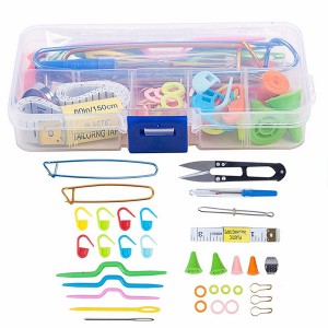Crochet Hooks Kit with Bag,Yarn Balls, Needles, Accessories Kit