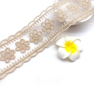 High Quality China Wholesale 100% Polyester Embroidery Lace Trim