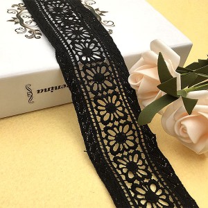 Hot New Products China Cotton Embroidery New Design Flower Pattern Eyelet Crochet Lace Trim
