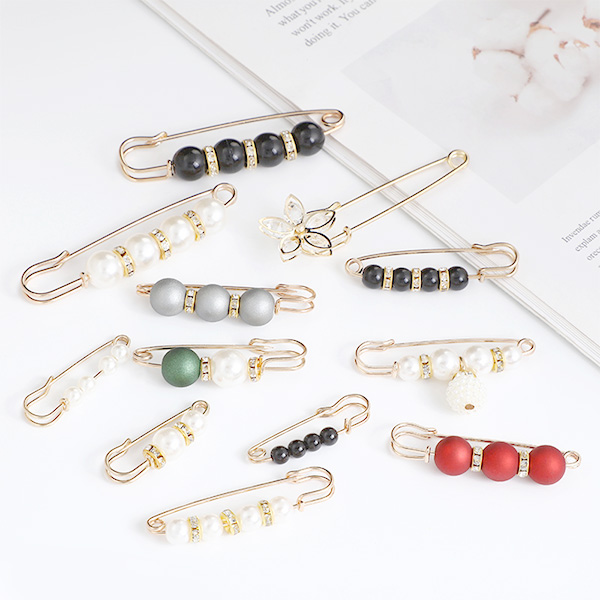 Renewable Design for Hand Knitting Machine - Brooch Set Big Beads Fashion Clothing Brooches for Women Pearl Lapel Pin – New Swell