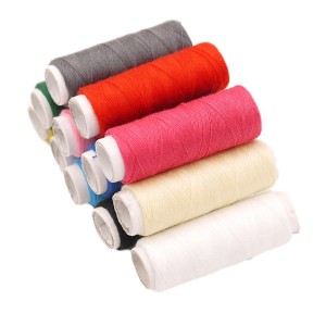 OEM China China 402 Polyester High-Quality Household Hand Sewing Thread Small Shaft 50 Yards 10 Color Package Board Fixing Color Thread