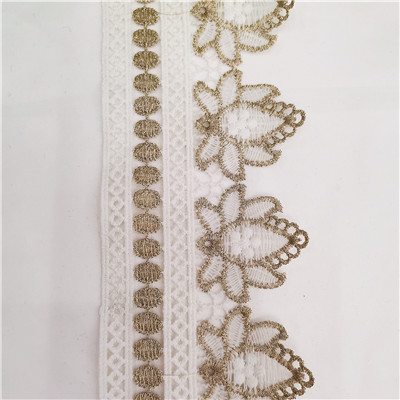 High reputation Gold Lace Trim - Newest Best Selling Swiss Polyester Chemical Lace Trim – New Swell