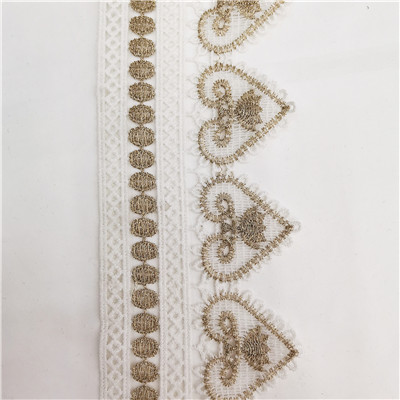 Factory wholesale Polyester Tc Lace - Factory Custom Design Embroidered Lace Trim – New Swell