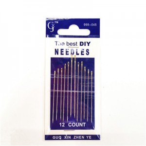 Good quality China New Greener Color Hand Sewing Needles 3/Kit