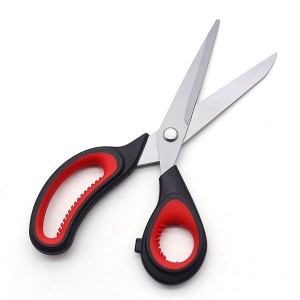 Professional Stainless Steel Blade with PP/TPR Soft Handle Dressmaking Sewing Pinking Scissors