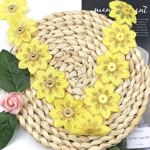 Super Lowest Price Hand Sewing Leaf Beads Trim Embroidery Seed Bead Lace Trimming