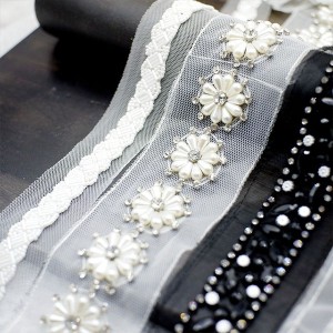 OEM/ODM Factory Floral French Chemical Embroidered Polyester Lace Trim