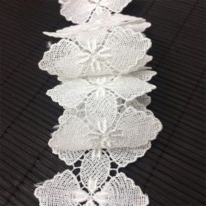 China Gold Supplier for Factory Custom Design Embroidered Lace Trim