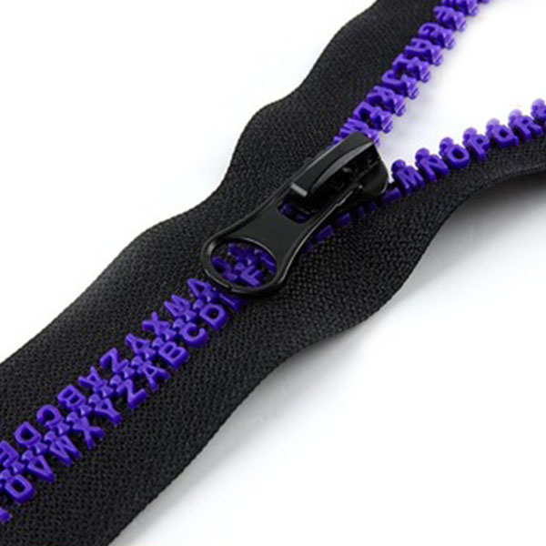 China OEM Jacquard Ribbon - Open End Letters Teeth Plastic Zipper #5 Resin Zipper – New Swell