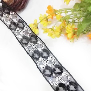 China Manufacturer for Custom Narrow Colorful DOT Guipure Trimming Embroidery Lace Trim Border for Lingerie Dress