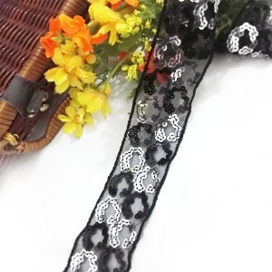 Factory source Eco-Friendly Lace Trim (carry with OEKO-standard 100 certification)