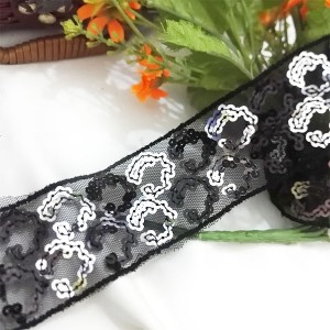 Mesh Lace Trim 3D Embroidery Organza Lace trim for Fashion Dress of Garment Accessories