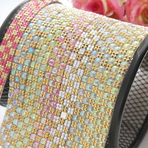 Diamond Mesh Wrapping Ribbon Roll,DIY Bling for Cake Vase Candle Decorations on Birthday Wedding