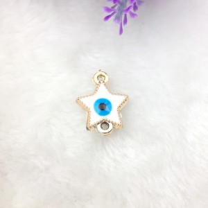Pentagram Rhinestone Blue Eyes Irregular Pendant Evil Eye Accessories