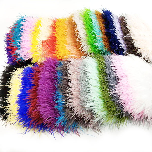 China Factory for Plastic Zipper Puller Slider - Colorful Ostrich Feather Trims for Skirt/Dress/Costume Feather Trimming DIY Party Craft  – New Swell