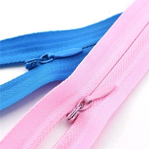 factory Outlets for China Customized 3# 5# Invisible Nylon Zipper for Dress Cushion