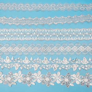 Promotional Embroidered Lace Trim Nylon Tulle Lace Trim Shirt Non Stretch Knitted Lace
