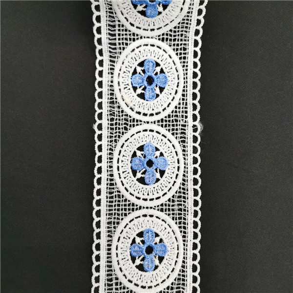 One of Hottest for Chemical Cord Lace - 100% Polyester Embroidery Chemical Mesh Swiss Lace Trim – New Swell