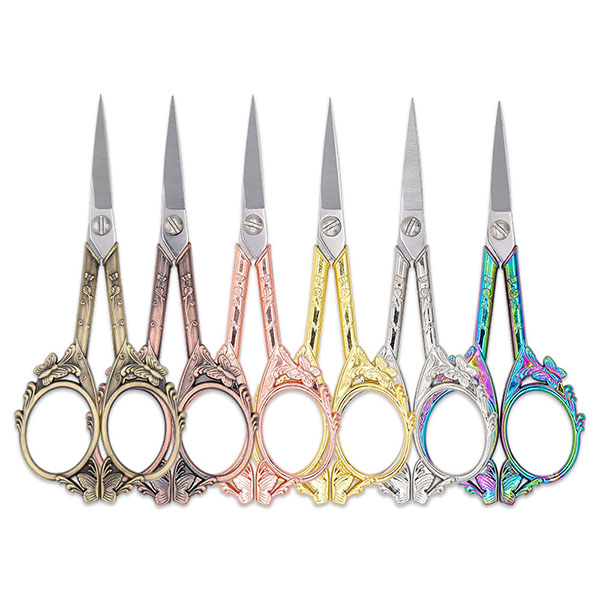2022 Good Quality Mini Travel Sewing Kits Bulk - Butterfly Rainbow Titanium Stainless Steel Scissors for Embroidery, Sewing, Craft Scissors – New Swell