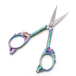 Butterfly Rainbow Titanium Stainless Steel Scissors for Embroidery, Sewing, Craft Scissors