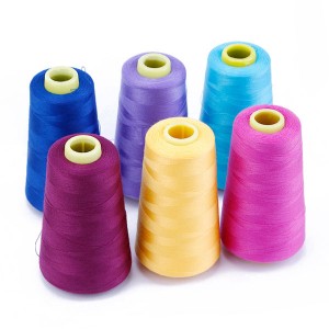 ODM Factory Factory Direst Sell Top Grade Sewing Tfo (40S/2, TEX30) 5000y Sewing Machine Spun Polyester Customized Color/ Raw White Sewing Thread
