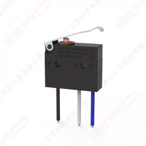 ប្រទេសចិនតម្លៃថោកលក់ដាច់បំផុត 48t85 Power Switch Subminiature Waterproof 0.1A Spdt Micro Switch with 30cm Wires