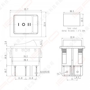 RCE 4pin on-off-on rocker switch KCD4