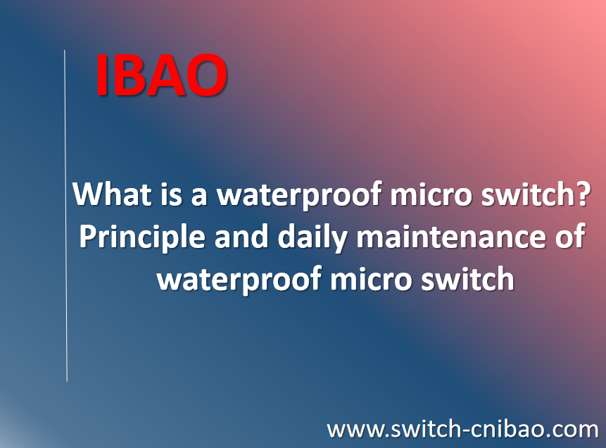 What is a waterproof micro switch? Principle and daily maintenance of waterproof micro switch