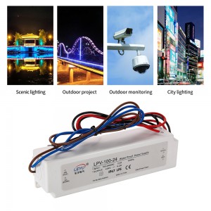 China New Product China 100W 12V 24V Switching Mode Waterproof DC LED Transformer Power Supply, Single Output Outdoor Switch Mode Power Supply IP67