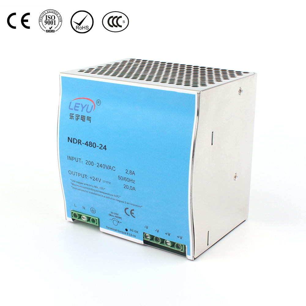 Hot sale Adjustable Dc Power Supply - 480W Single Output Industrial DIN Rail Power Supply        NDR-480 series – Leyu