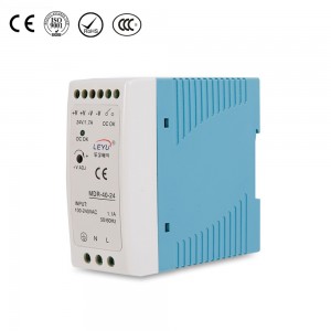 40W Single Output DIN Rail Power Supply MDR-40 series