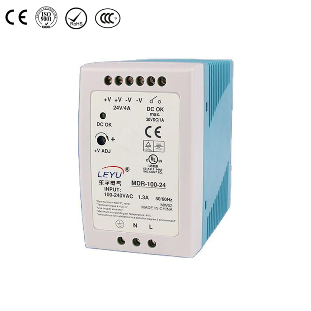 60WSingle Output DIN Rail Power Supply MDR-100 Series