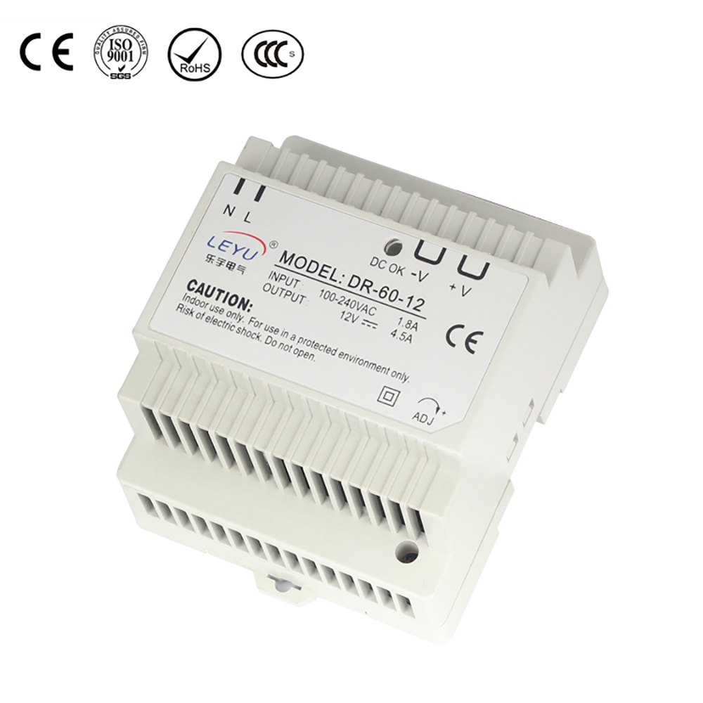 60W Single Output Industrial DIN Rail Power Supply DR-60 Series