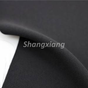 Double weave high stretch poly crepe fabric