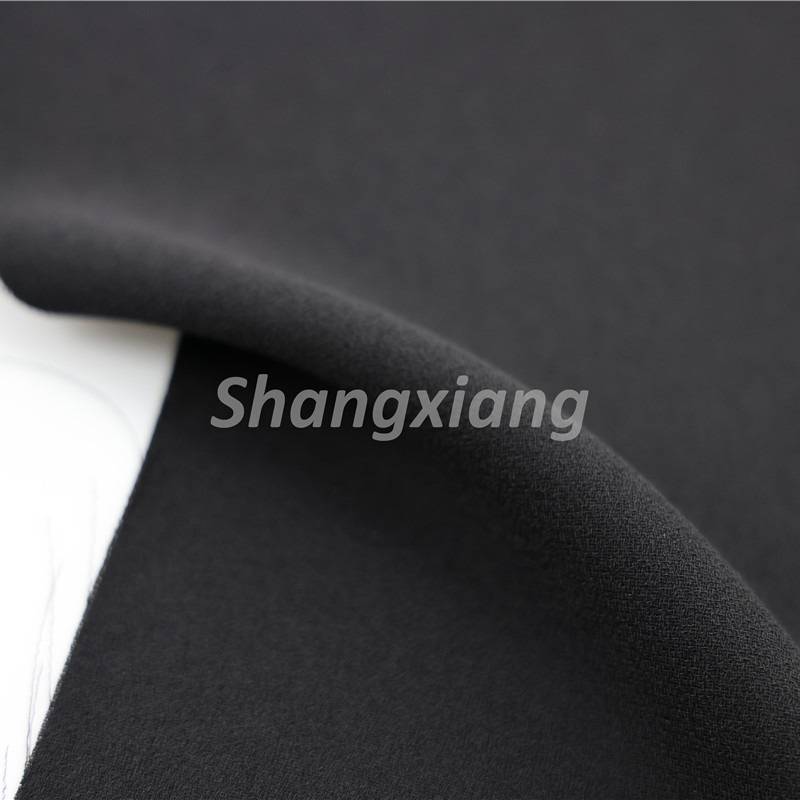 Double weave high stretch poly crepe fabric (1)