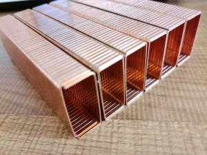 Copper Plated Tenacity 17GA 35MM U-Type Nail Carton Closing Staple 5/8″ length  3515  with 1.47mm Dia