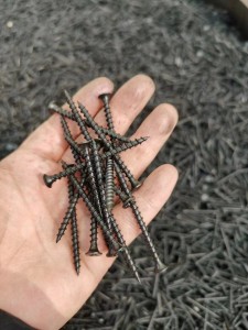 3.5mm 25mm black bugle head plasterboard screw drywall screw for gypsum board