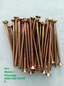 gold chipboard screws  4*30 4*40 4*50 5*50 6*60  sliver chipboard screws